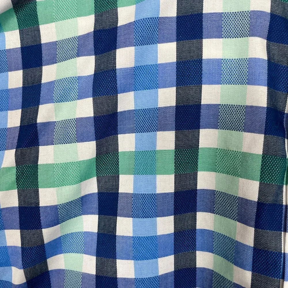 Banana Republic and Vineyard Vines Men's Button Down Plaid Slim Fit Bundle Sz: M